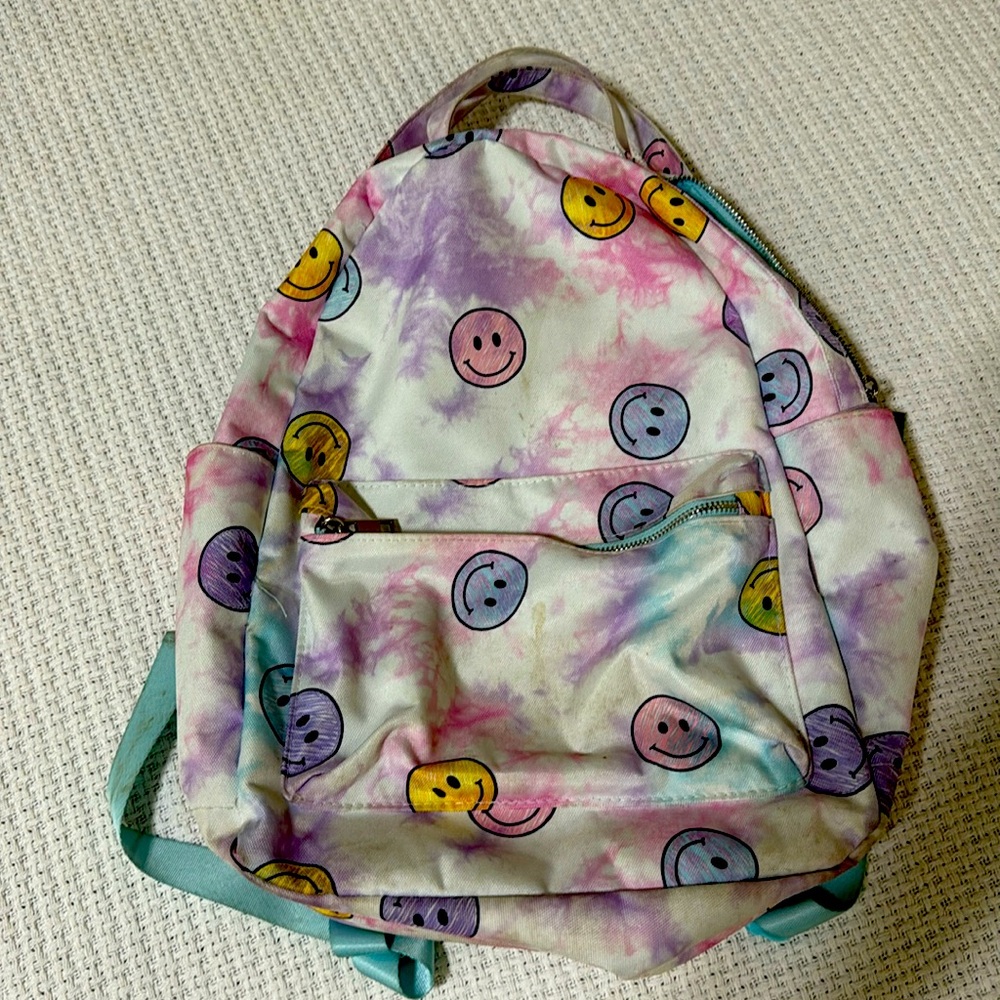 Smiley Tie-dye backpack